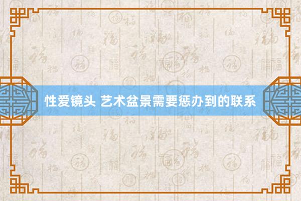 性爱镜头 艺术盆景需要惩办到的联系