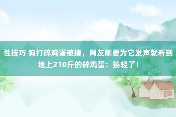 性技巧 狗打碎鸡蛋被揍，网友刚要为它发声就看到地上210斤的碎鸡蛋：揍轻了！