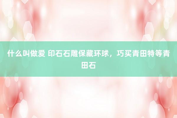 什么叫做爱 印石石雕保藏环球，巧买青田特等青田石